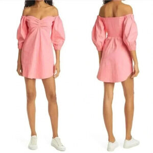 A.L.C. Dresses A.L.C Mila Off-The-Shoulder Linen Mini Dress